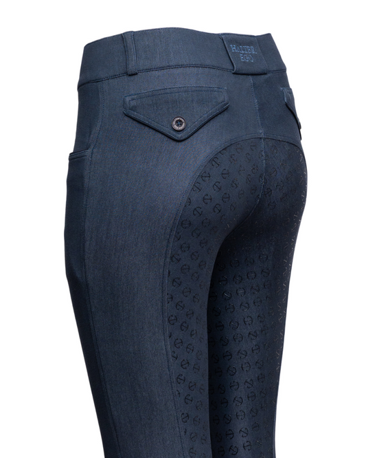 Evolution Luxe Denim Full Seat Breeches - Navy