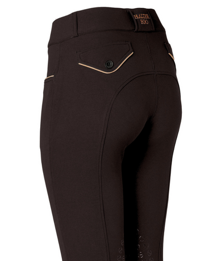 Evolution Knee Patch Breeches - Black with Rose Gold
