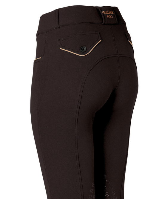 Evolution Knee Patch Breeches - Black with Rose Gold