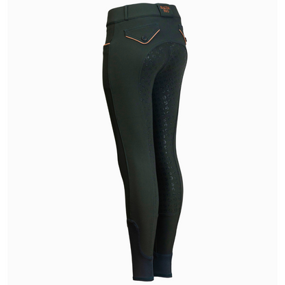 Evolution Full Seat Breeches - Spruce & Rose Gold