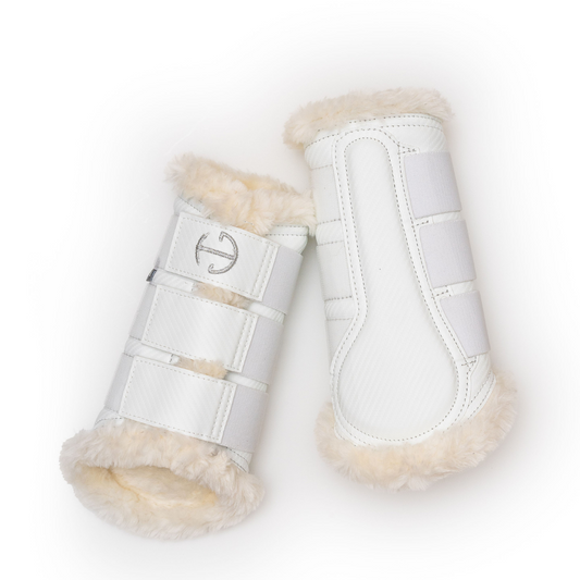 Carbon Tech Collection Brushing Boots - White / Natural