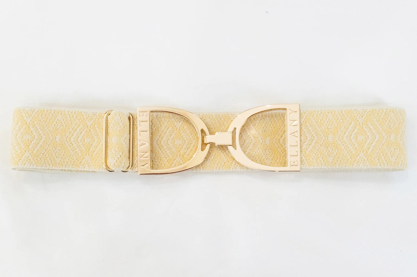 ELLANY Buttercream Tribal - 1.5" Gold Stirrup Elastic Belt